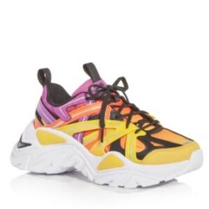 Fila Electrove 2 Low Top Sneakers Women 6.5 M Purple Orange Black Yellow